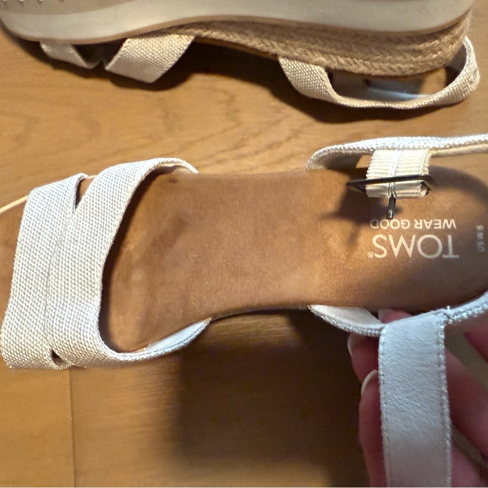 TOMS Diana espadrille Tan and Cream Sandals - Picture 3 of 5
